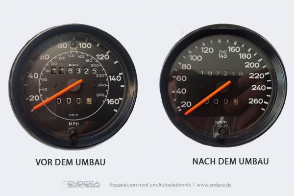 Tachoumbau mph auf km/h Porsche 911 (993)